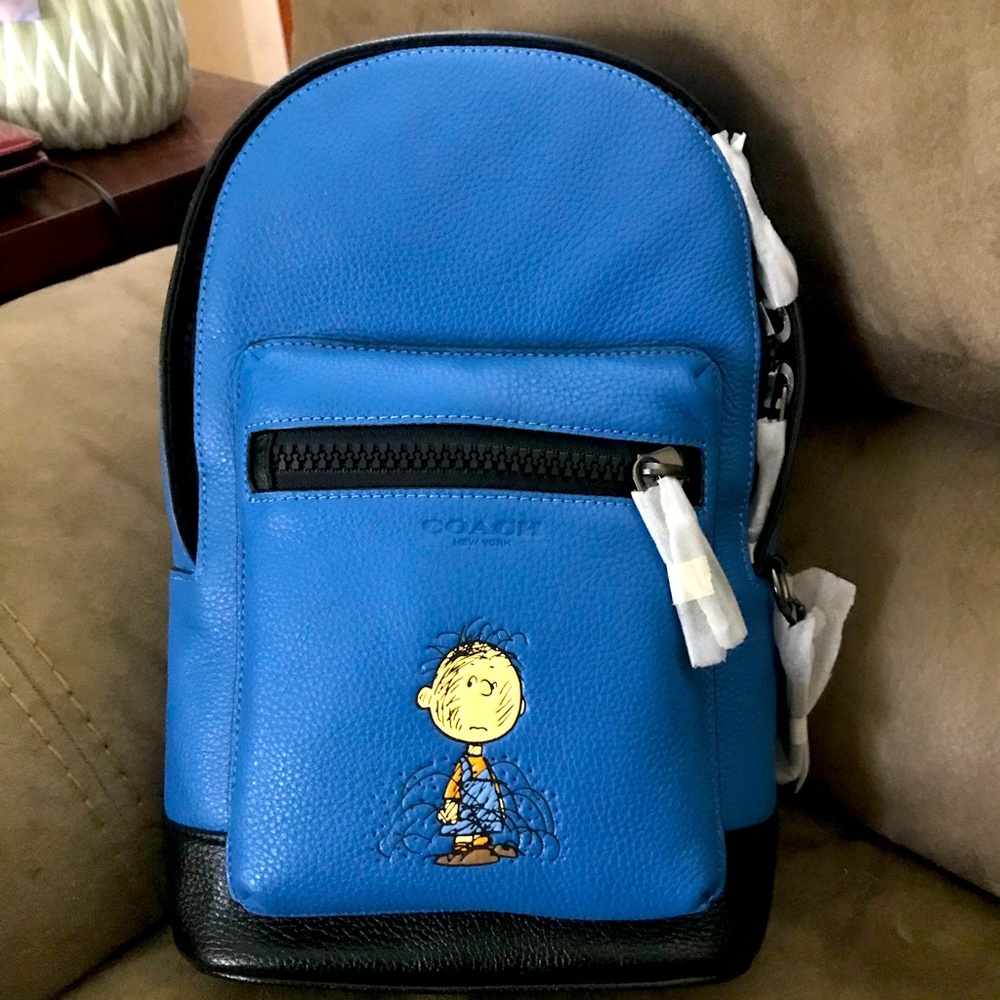 Coach X Peanuts West Crossbody backpack With Pig Pen